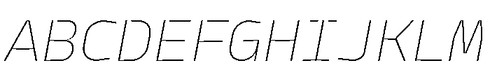 Model Plastic Thin Font UPPERCASE