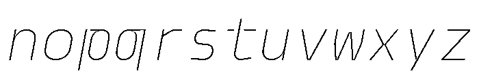 Model Plastic Thin Font LOWERCASE