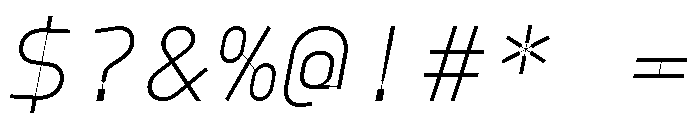 Model Plastic Ultralight Font OTHER CHARS