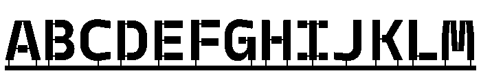 Model PlasticLine Bold Font UPPERCASE