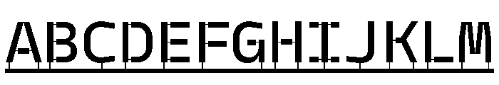 Model PlasticLine Medium Font UPPERCASE