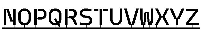 Model PlasticLine Medium Font UPPERCASE