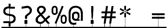 Model PlasticLine Regular Font OTHER CHARS