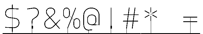 Model PlasticLine Thin Font OTHER CHARS