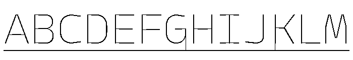 Model PlasticLine Thin Font UPPERCASE