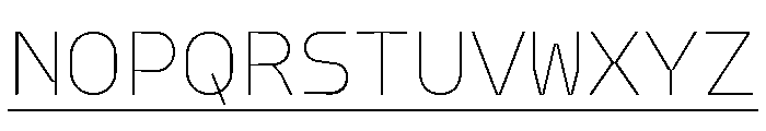 Model PlasticLine Thin Font UPPERCASE