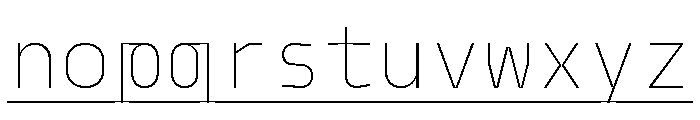 Model PlasticLine Thin Font LOWERCASE