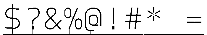 Model PlasticLine Ultralight Font OTHER CHARS
