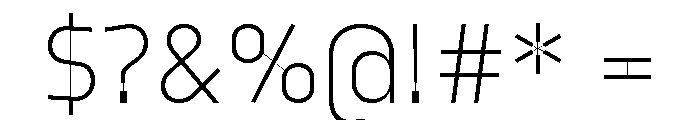 Model Sans Ultralight Font OTHER CHARS
