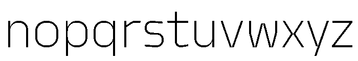 Model Sans Ultralight Font LOWERCASE