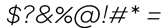 Moderat ExtraLightItalic 112db275 Font OTHER CHARS
