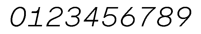 ModeratMono ExtraLightItalic Font OTHER CHARS