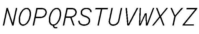 ModeratMono ExtraLightItalic Font UPPERCASE