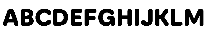 ModeratRounded Black Font UPPERCASE