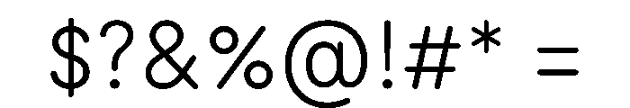 ModeratRounded Light Font OTHER CHARS