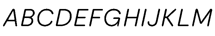ModeratRounded LightItalic Font UPPERCASE