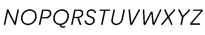 ModeratRounded LightItalic Font UPPERCASE