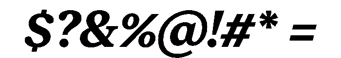 ModeratSerif BoldItalic Font OTHER CHARS