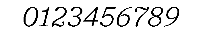 ModeratSerif ExtraLightItalic Font OTHER CHARS