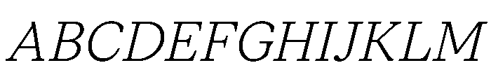 ModeratSerif ExtraLightItalic Font UPPERCASE