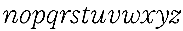 ModeratSerif ExtraLightItalic Font LOWERCASE