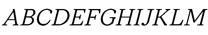 ModeratSerif LightItalic Font UPPERCASE