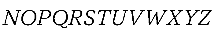 ModeratSerif LightItalic Font UPPERCASE