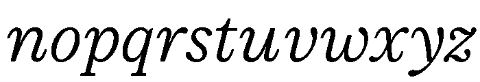 ModeratSerif LightItalic Font LOWERCASE