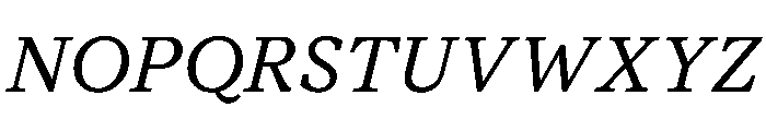 ModeratSerif RegularItalic Font UPPERCASE