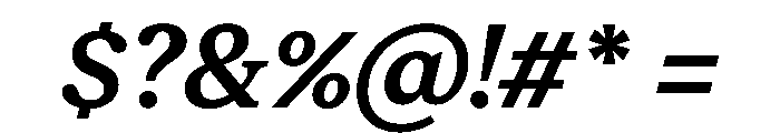 ModeratSerif SemiBoldItalic Font OTHER CHARS