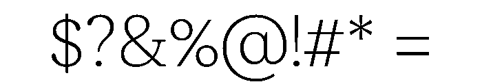 ModeratSerif Thin Font OTHER CHARS