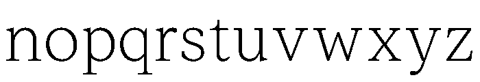 ModeratSerif Thin Font LOWERCASE