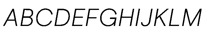 ModernEra 2026Trial LightItalic Font UPPERCASE