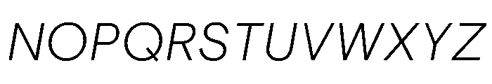 ModernEra 2026Trial LightItalic Font UPPERCASE