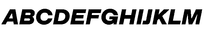 ModernGothic BlackItalic Font UPPERCASE