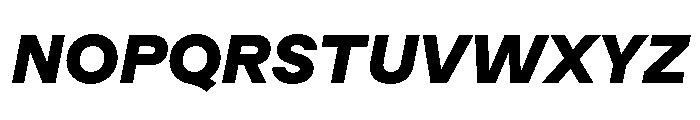 ModernGothic BlackItalic Font UPPERCASE