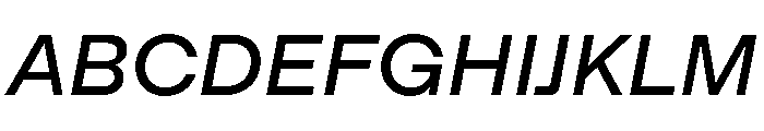 ModernGothic Italic Font UPPERCASE