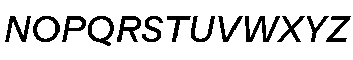 ModernGothic Italic Font UPPERCASE