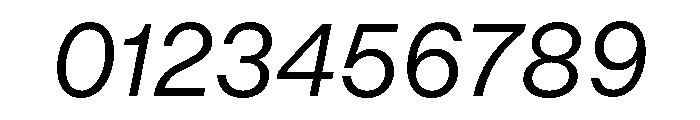 ModernGothic LightItalic Font OTHER CHARS