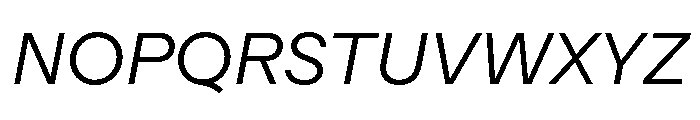 ModernGothic LightItalic Font UPPERCASE