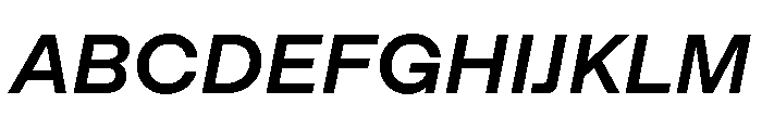 ModernGothic MediumItalic Font UPPERCASE