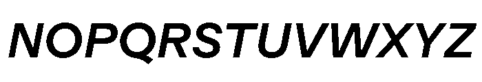 ModernGothic MediumItalic Font UPPERCASE