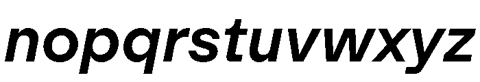 ModernGothic MediumItalic Font LOWERCASE