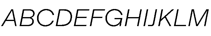 ModernGothic ThinItalic Font UPPERCASE