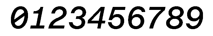 ModernGothicMono Italic Font OTHER CHARS
