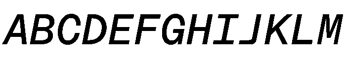 ModernGothicMono Italic Font UPPERCASE