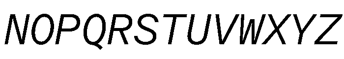ModernGothicMono LightItalic Font UPPERCASE