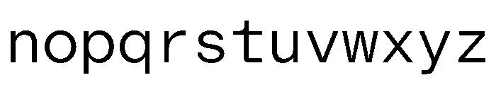 ModernGothicMono Light Font LOWERCASE