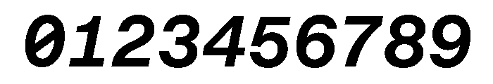 ModernGothicMono MediumItalic Font OTHER CHARS