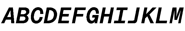 ModernGothicMono MediumItalic Font UPPERCASE